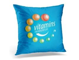 Fronha de Almofada ECZJNT z de Vitamins Ball Health Label Therapy (50x50 cm)