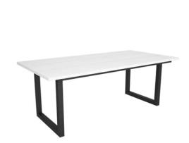 Mesa de Refeição SKRAUT HOME Tetrix 10 Lugares (Branco - Melamina - 194 x 90 x 75 cm)