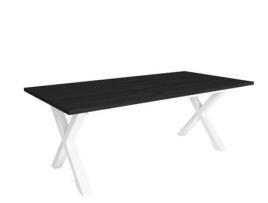 Mesa de Refeição SKRAUT HOME Tetrix 10 Lugares (Preto - Melamina - 194 x 90 x 75 cm)