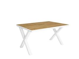 Mesa de Refeição SKRAUT HOME Tetrix 6 Lugares (Carvalho e Branco - Melamina - 140 x 90 x 75 cm)