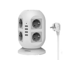 Adaptador TESSAN JW402 (Plástico - Cinzento)