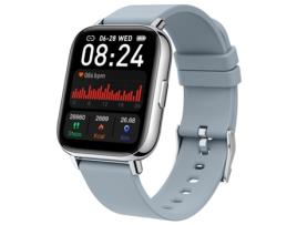 Smartwatch WEB2O 1.69 Touch Fitness Watch 24 Modos IP68 Rastreadores de Atividade À Prova de Água para Android e iOS Azul claro