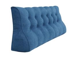 Almofada VERCART de Linho 25 x180 x55 cm Azul