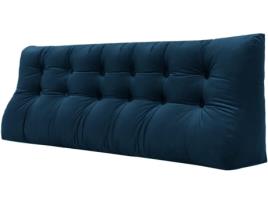 Almofada VERCART Veludo 25 x180 x55 cm Azul