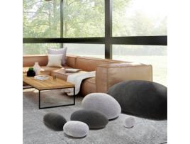 Conjunto de 6 almofadas VERCART calhau de pedra cinzenta 50 x100 x50 cm