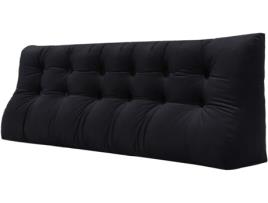 Almofada VERCART Veludo 25 x180 x55 cm Preto