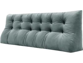 Almofada VERCART Veludo 25 x180 x55 cm Cinzento