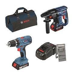 Conjunto de ferramentas BOSCH PRO GSR 18V-21 + GBH 18V-21