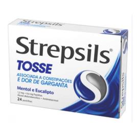 Strepsils Pst Mentol e Eucalipto 1.2mg+0.6mg 24