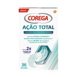 Corega Ação Total pastilhas de limpeza diária - 36 unidades