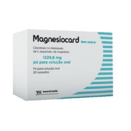 Magnesiocard Sem Açúcar pó para solução oral - sabor a limão - 20 saquetas