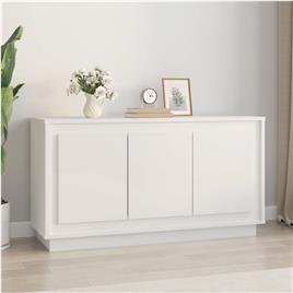 vidaXL Aparador 102x35x55 cm derivados de madeira branco brilhante