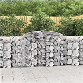 vidaXL Cestos gabião arqueados 10 pcs 300x50x100/120 ferro galvanizado