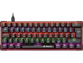 Mini Teclado Gaming NPLAY Conquer 3.0 RGB (Outlet Grade B - MecÃ¢nico - PortuguÃªs - Preto)