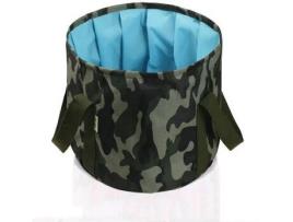 Cesta para Roupa YESFIT Portátil Camuflada (Verde - 25 l)
