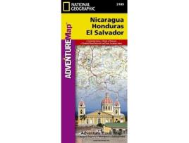 Livro nicaragua, honduras, el salvador de maps, national geographic (inglês)