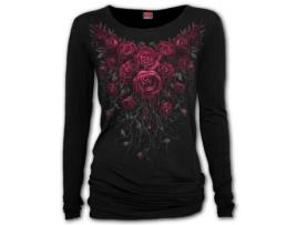 T-shirt Blood Rose  SPIRAL (M - Viscose - Preto)