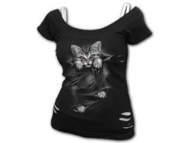 T-shirt Bright Eyes  SPIRAL (L - Algod?o - Preto)