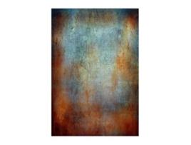 Fundo Fotográfico ECZJNT 150X220Cm Parede de Tijolos de Ferrugem Fundo de Parede de Concreto Marrom e Azul Abstrato