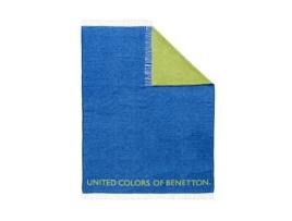 Manta BENETTON (37.00 x 37.00 x 7.00 cm - Algod?o - Azul)