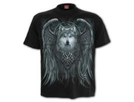 T-shirt Wolf Spirit  SPIRAL (L - Algod?o - Preto)