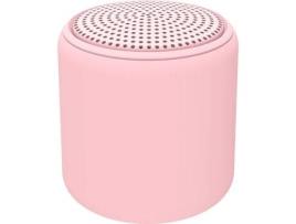 Coluna YESFIT Bluetooth Pequeno Redondo (JS-D-214 - Rosa)
