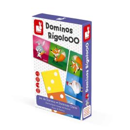 Janod Dominoes Game Dominos Rigolooo 3-7 Years Multicolor