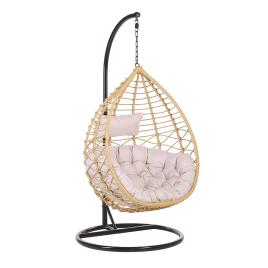 Cadeira suspensa com suporte em rattan cor natural  ARSITA