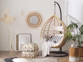 Cadeira suspensa com suporte em rattan cor natural  ARSITA