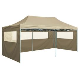 Tenda dobrável profissional festas 4 paredes 3x6m aço creme