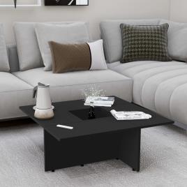 Mesa de centro 79,5x79,5x30 cm contraplacado preto