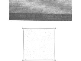 Toldo LOLAHOME Quadrado (Cinzento - 3x3 m - Fibra)