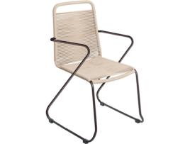 Cadeira de Jardim LOLAHOME (Bege - Aço - 90x69x62 cm)