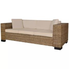 Conjunto de Sofás  3 lugares vime genuíno (8 peças)