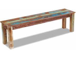 Banco  madeira reciclada sólida 160x35x46 cm