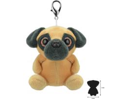 Porta-Chaves de Peluche  Pug (7 x 8 x 8 cm - Poliéster)