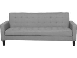 Sofá-cama de tecido cinzento claro VEHKOO