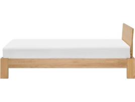 Cama individual em madeira clara 90 x 200 cm ROYAN