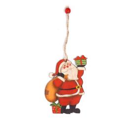 Pingente de Papai Noel de Madeira 10 cm
