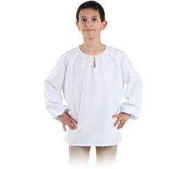 Camisa branca medieval para crianças