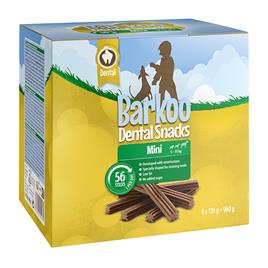 Barkoo Dental Snacks para cães - Pack económico - Cães de porte pequeno (56 uds.)