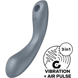 SATISFYER - CURVA TRINITY 1 AIR PULSE VIBRAÇÃO CINZA