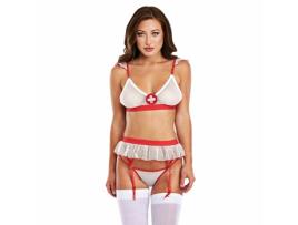 Conjunto de Lingerie Baci Lingerie On Call Nurse  3 Peças - M/L