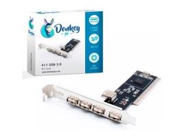 Placa de Expansão DONKEY PC Pci para 4 Portas Usb 2.0