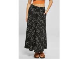 Saia de Viscose de Meio Comprimento Mulher de Tamanho Grande Urban Classics (Tam: 4XL)