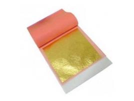 Caderno de Folha de Ouro Falsa 25 Folhas 14X14 Cm