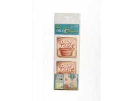 Decor Style Auto-adesivo para azulejos 7,5X7,5 Cm (61301)