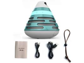 Coluna Bluetooth WELUOT BS06 (Verde   - 5W - Autonomia: até 6 h)