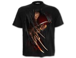 T-shirt Freddy Claws  NIGHTMARE ON ELM STREET (XXL - Algod?o - Preto)