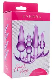 Zahara Kit Anal 4Pçs Roxo